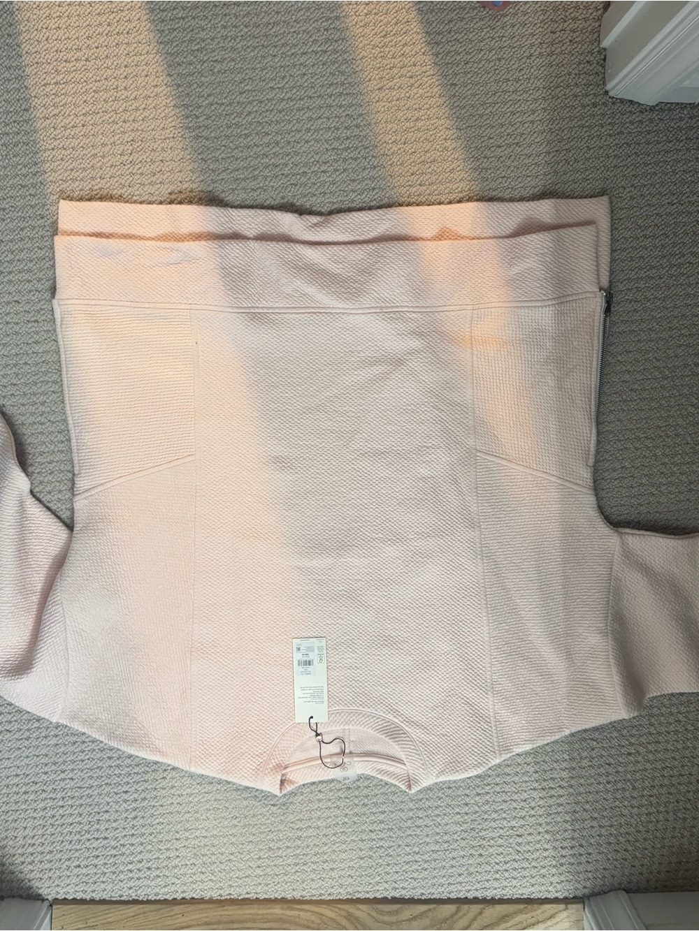 CALIA by Carrie Underwood Pale Pink Textured Sweatshirt